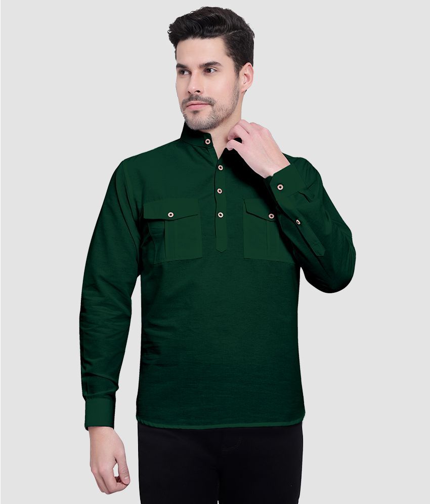     			Vida Loca - Green Cotton Men's Pathani Kurta ( Pack of 1 )