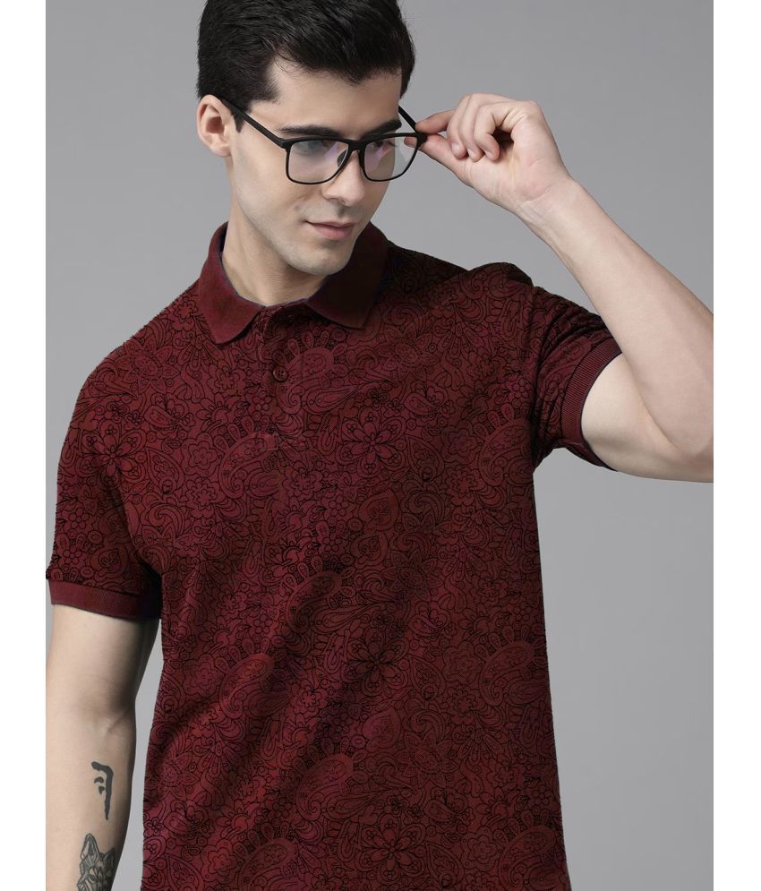     			ADORATE - Maroon Cotton Blend Regular Fit Men's Polo T Shirt ( Pack of 1 )