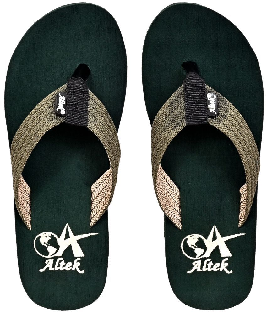     			Altek - Green Men's Thong Flip Flop