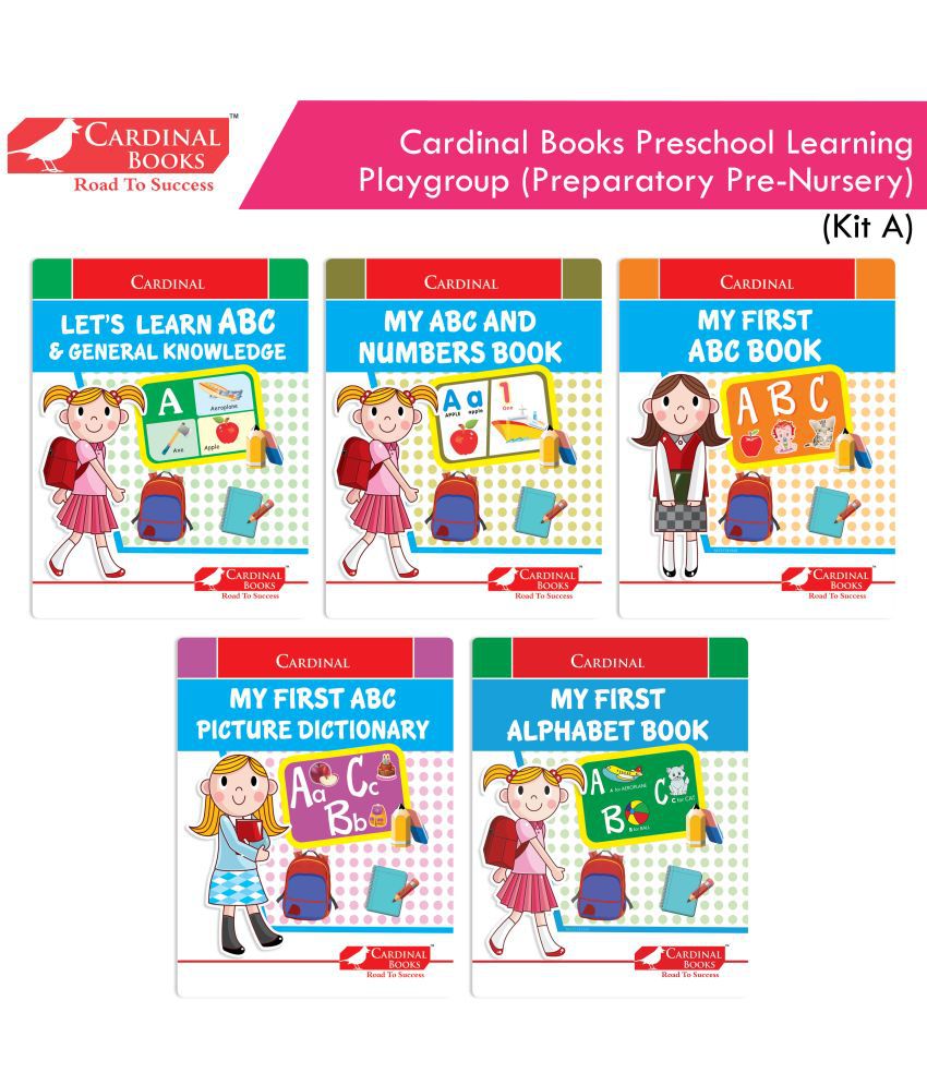     			Cardinal Books Preschool Learning Playgroup (Preparatory Pre-Nursery) Kit A| Ages 2-3 Years| My First ABC Picture Dictionary| Alphabet | Number Book for Kids