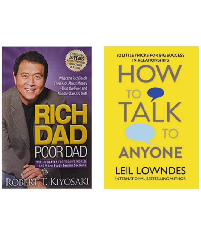     			( Combo Of 2 Pack ) Rich Dad Poor Dad & How to Talk to Anyone & - Paperback , English , Book - By Robert T Kiyosaki , Leil Lowndes