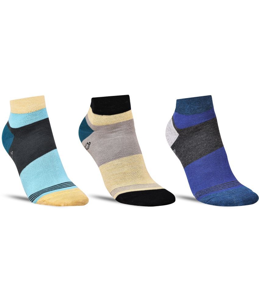     			Dollar Socks - Cotton Men's Colorblock Multicolor Ankle Length Socks ( Pack of 3 )