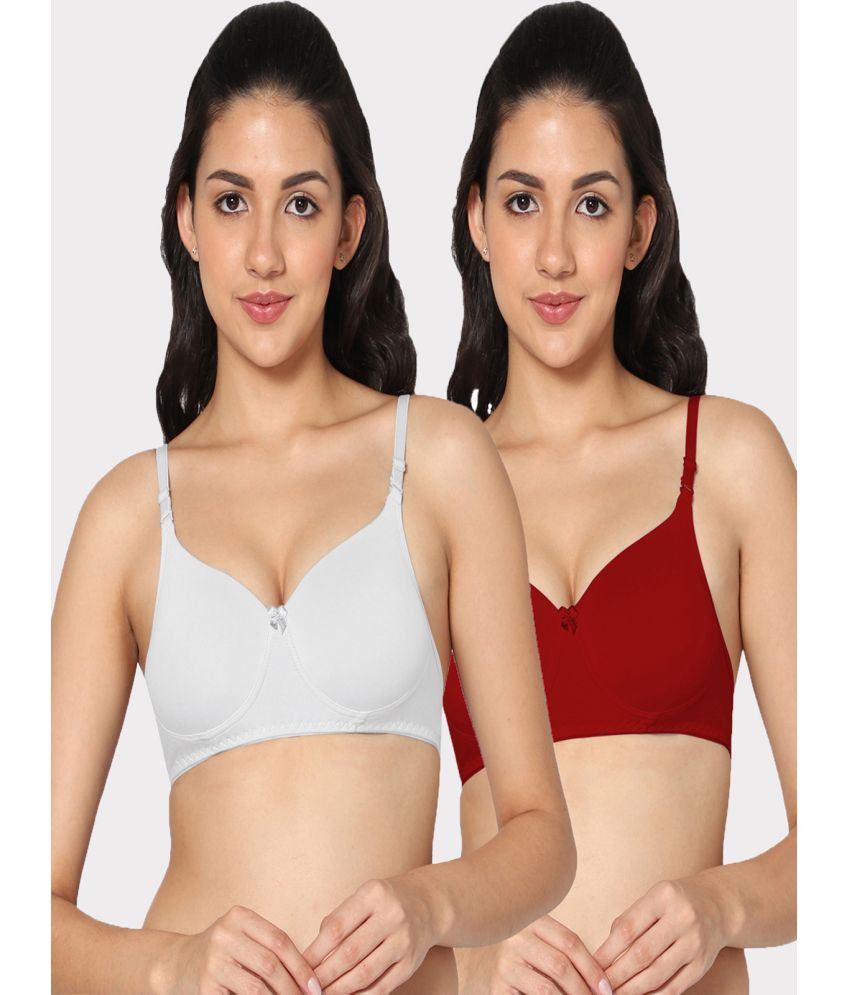     			IN CARE LINGERIE Pack of 2 Cotton Lightly Padded Women's T-Shirt Bra ( Multicolor )