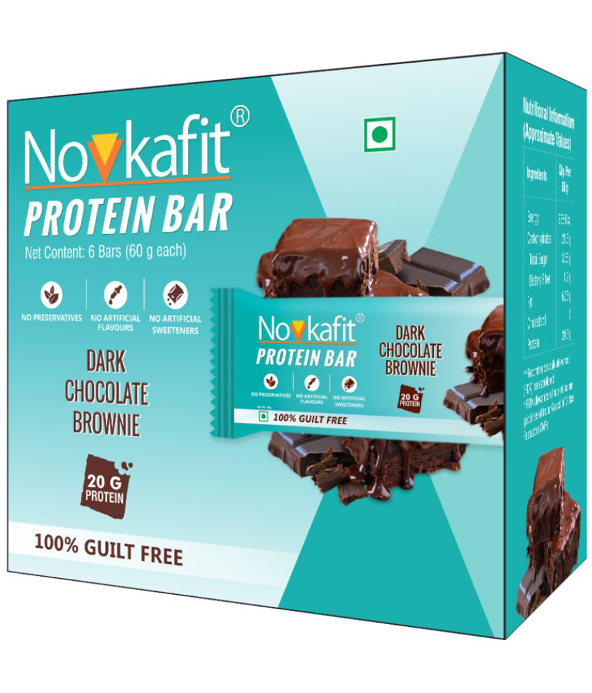     			Novkafit Dark Chocolate Brownie (20g) Protein Bar - 360 g