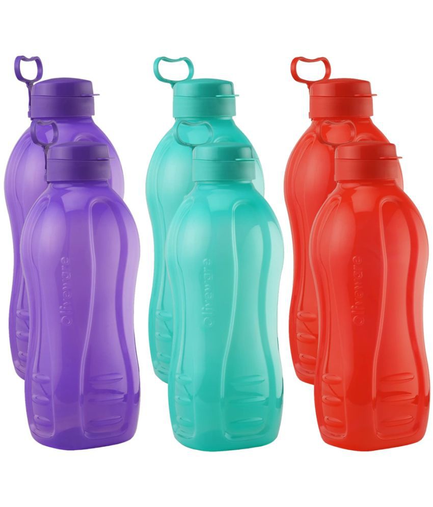     			Oliveware Multicolour Water Bottle 2000 mL ( Set of 6 )