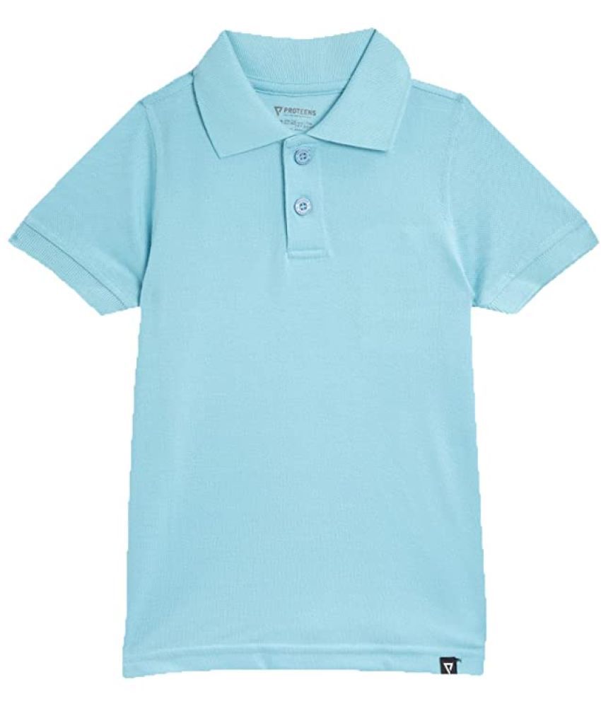     			Proteens - Turquoise Cotton Blend Boy's Polo T-Shirt ( Pack of 1 )