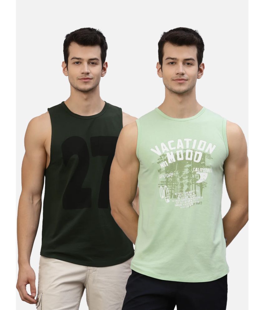     			Rigo Pack of 2 Cotton Men's Vest ( Multi )