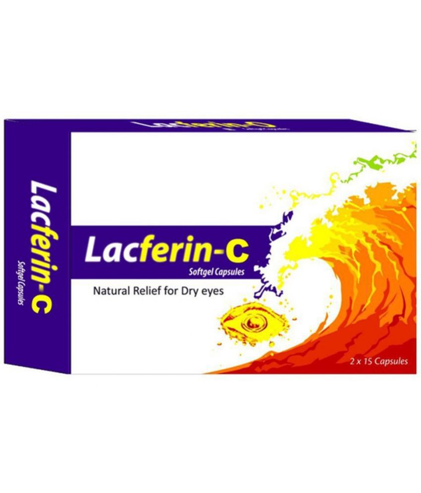Shrey's Lacferin C for Dry Eyes with Curcumin, Omega 3 & Vitamin D 1 no.s Minerals Softgel