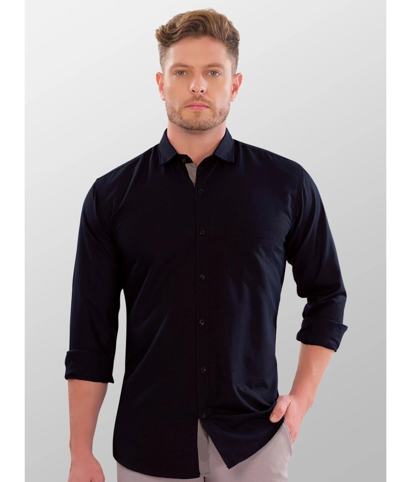     			VERTUSY - Navy Blue 100% Cotton Regular Fit Men's Casual Shirt ( Pack of 1 )