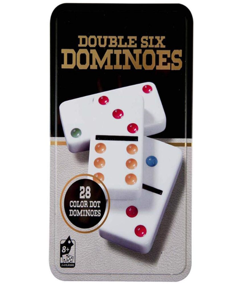     			Villy Domino Set, Double Six Dot Domino's Blocks with Box Set of 28 for 2-4 Players