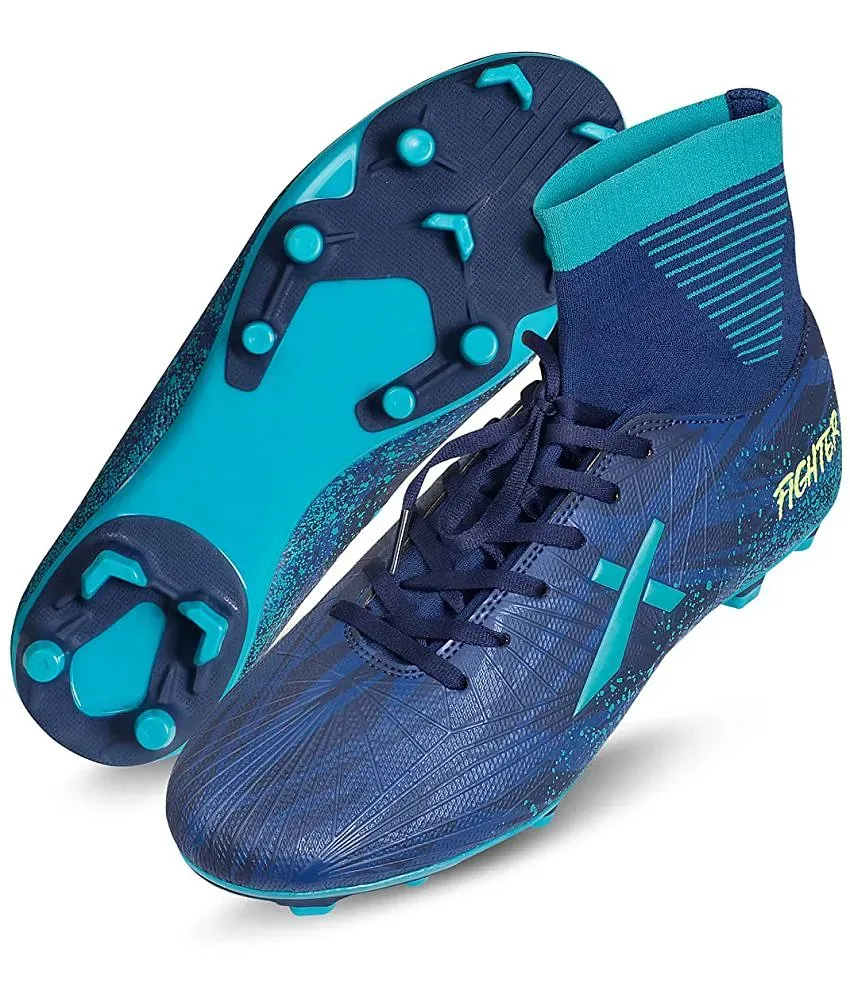 Vector X FIGHTER Seagreen Navy Football Shoes
