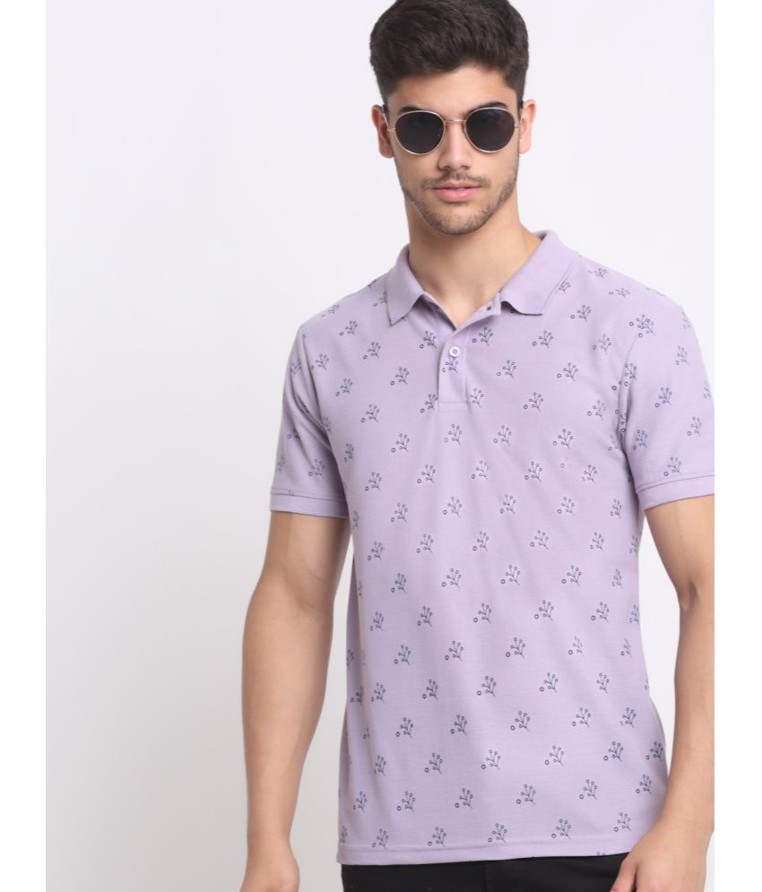     			Affordable AF - Lavender Cotton Blend Regular Fit Men's Polo T Shirt ( Pack of 1 )