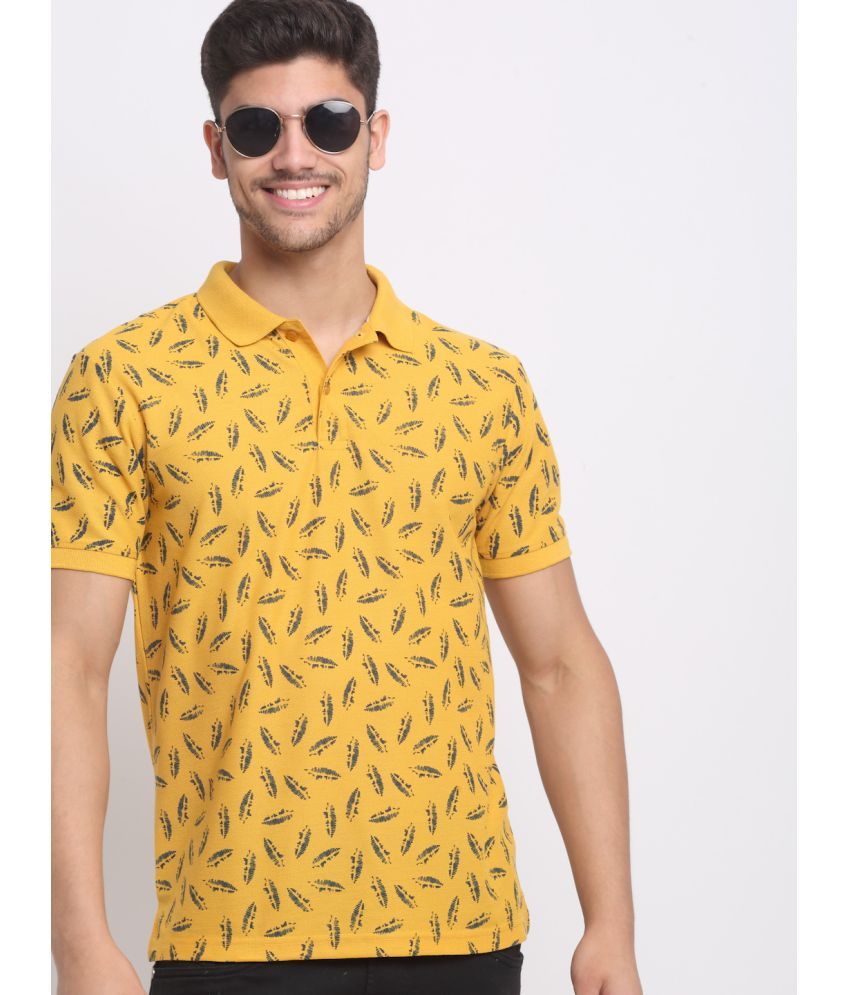     			Affordable AF - Mustard Cotton Blend Regular Fit Men's Polo T Shirt ( Pack of 1 )