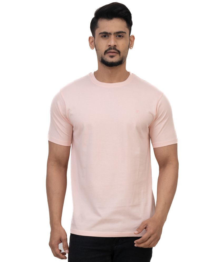     			Cotstyle - Pink Cotton Regular Fit Men's T-Shirt ( Pack of 1 )