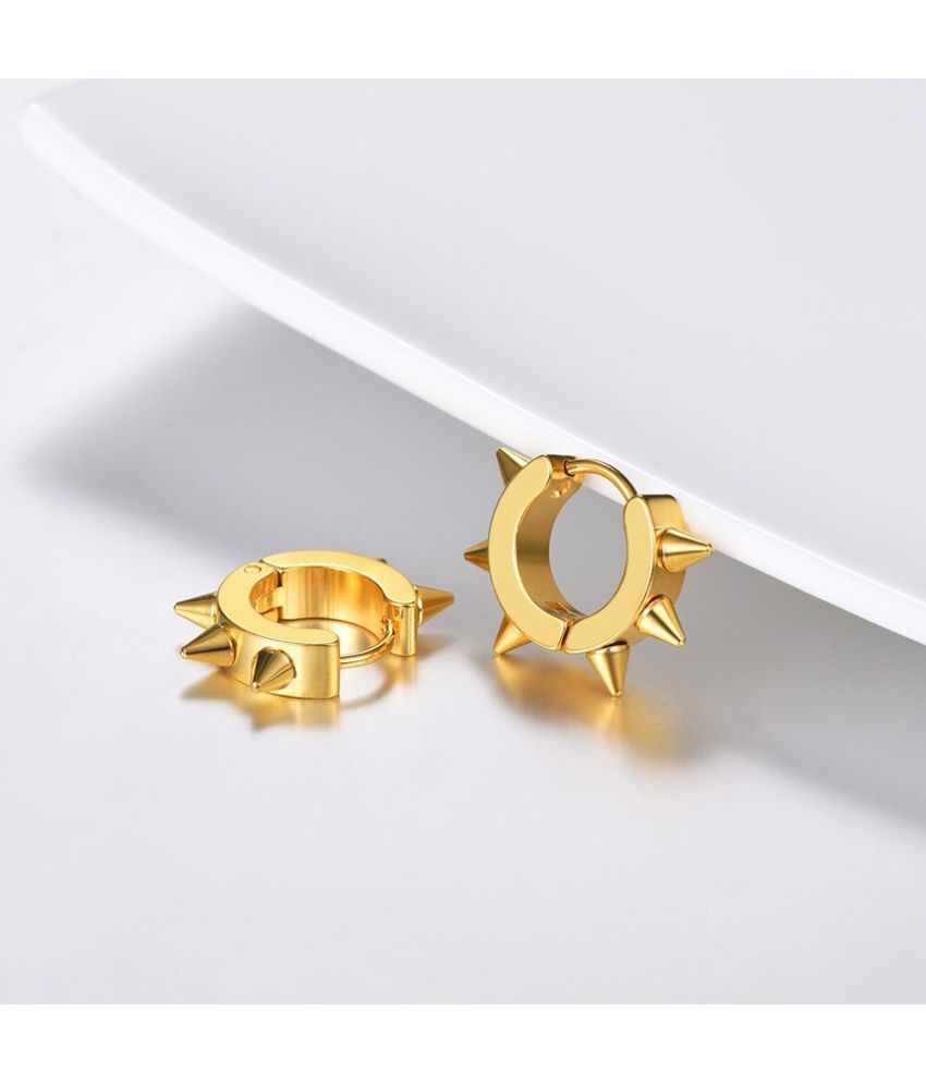 Fashion Frill Spikes Earrings For Women Gold Plated Stylish Drop Earrings For Men Boys Anniversary Gift Jewellery accoseries