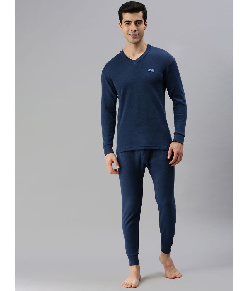     			Lux Cottswool - Blue Cotton Blend Men's Thermal Sets ( Pack of 1 )