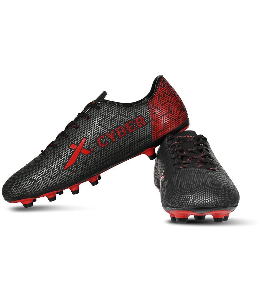     			Vector X CYBER Red and Black Football Shoes