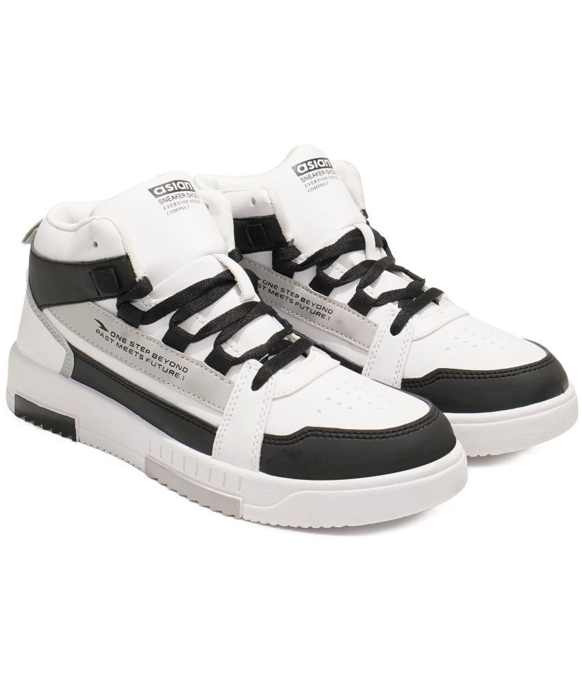     			ASIAN White Men's Sneakers