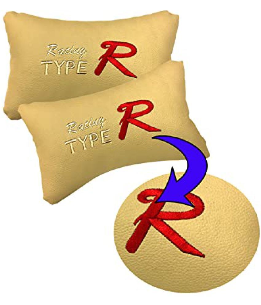     			Autokraftz Neck Cushions Set of 2 Beige