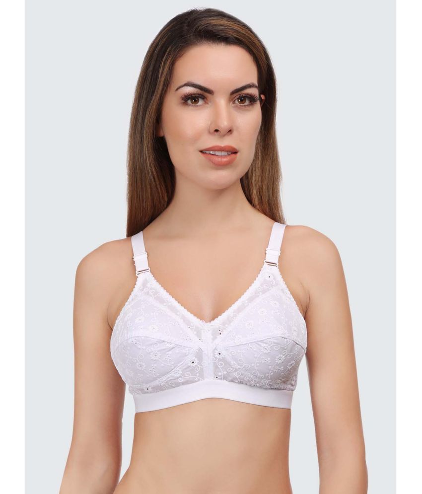     			Eve's Beauty - White Cotton Non Padded Women's Everyday Bra ( Pack of 1 )