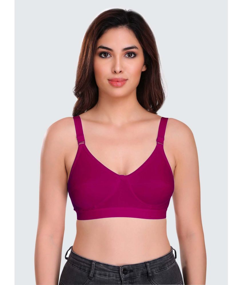     			Eve's Beauty Cotton Blend Non Padded Women's Everyday Bra ( Wine )