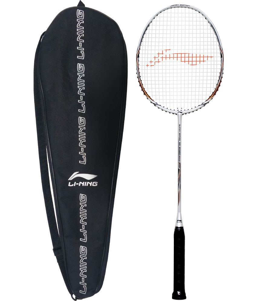     			Li-Ning Super Series 2020 - (Strung) Badminton Racquets with Free Full Cover Graphite, Strung (White/Gold) with Free Full Cover
