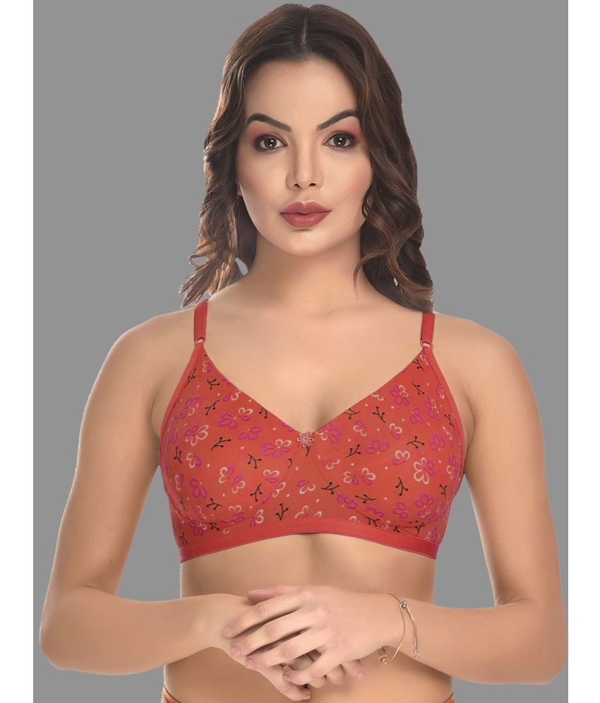     			Madam Cotton Blend Non Padded Women's Everyday Bra ( Rust )