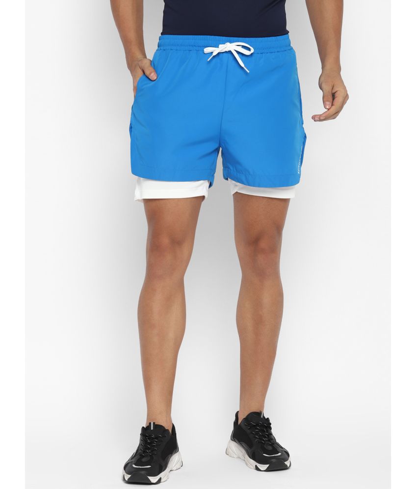     			OFF LIMITS - Blue Polyester Men's Shorts ( Pack of 1 )
