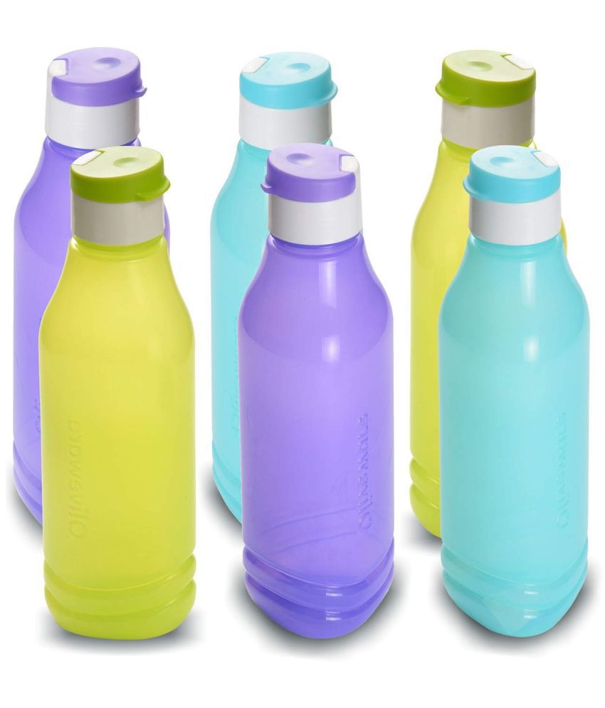     			Oliveware - Multicolour Water Bottle 1000 mL ( Set of 6 )