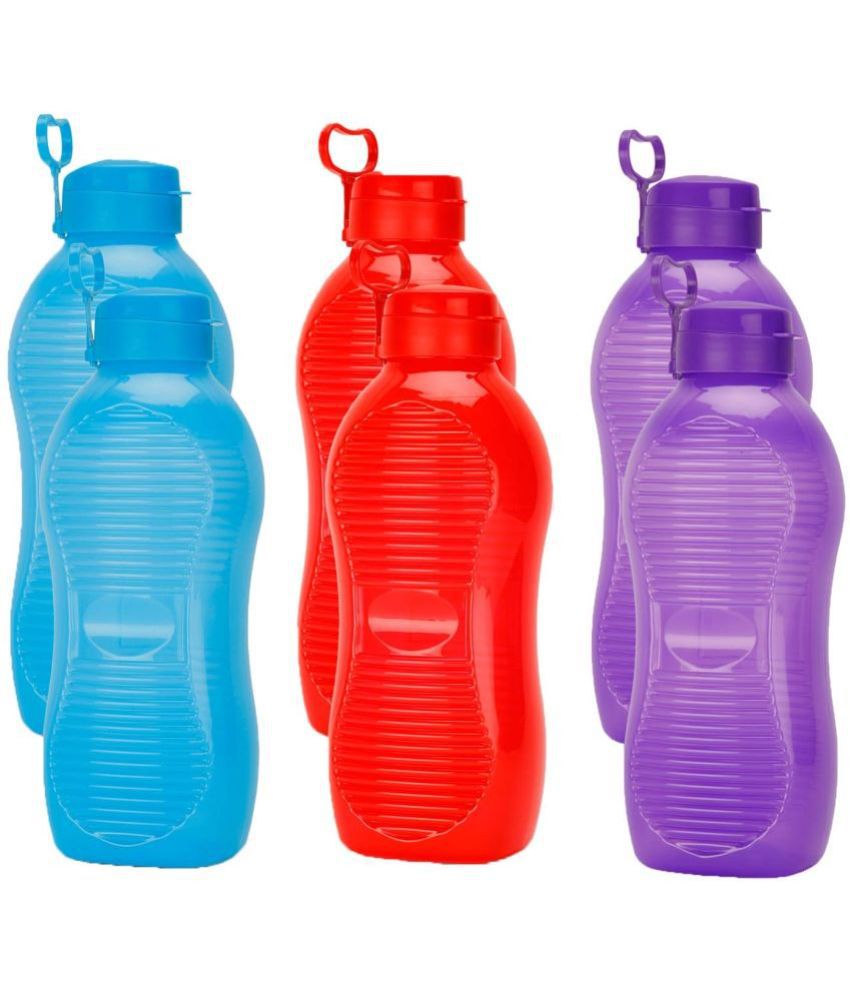     			Oliveware - Multicolour Water Bottle 2000 mL ( Set of 6 )
