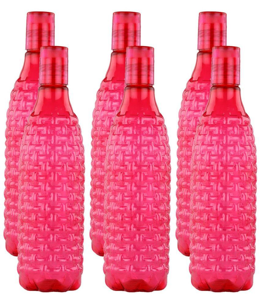     			Oliveware Pink Water Bottle 1000 mL ( Set of 6 )