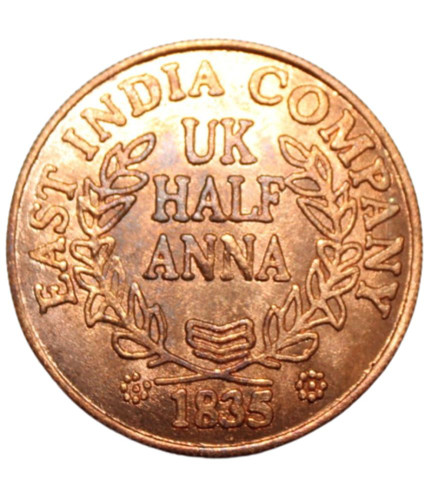     			PRIDE INDIA - Half Anna (1835) Lord Ram, Sita, Laxman and Hanuman Collectible Old and Rare 1 Coin Numismatic Coins