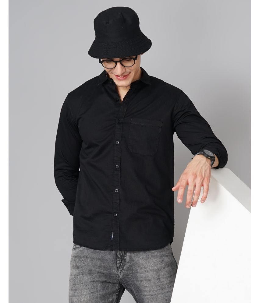     			Paul Street - Black 100% Cotton Slim Fit Men's Casual Shirt ( Pack of 1 )