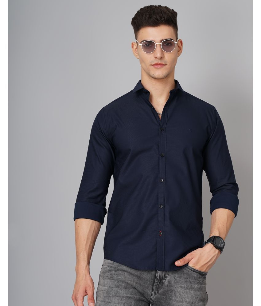    			Paul Street - Navy Blue 100% Cotton Slim Fit Men's Casual Shirt ( Pack of 1 )