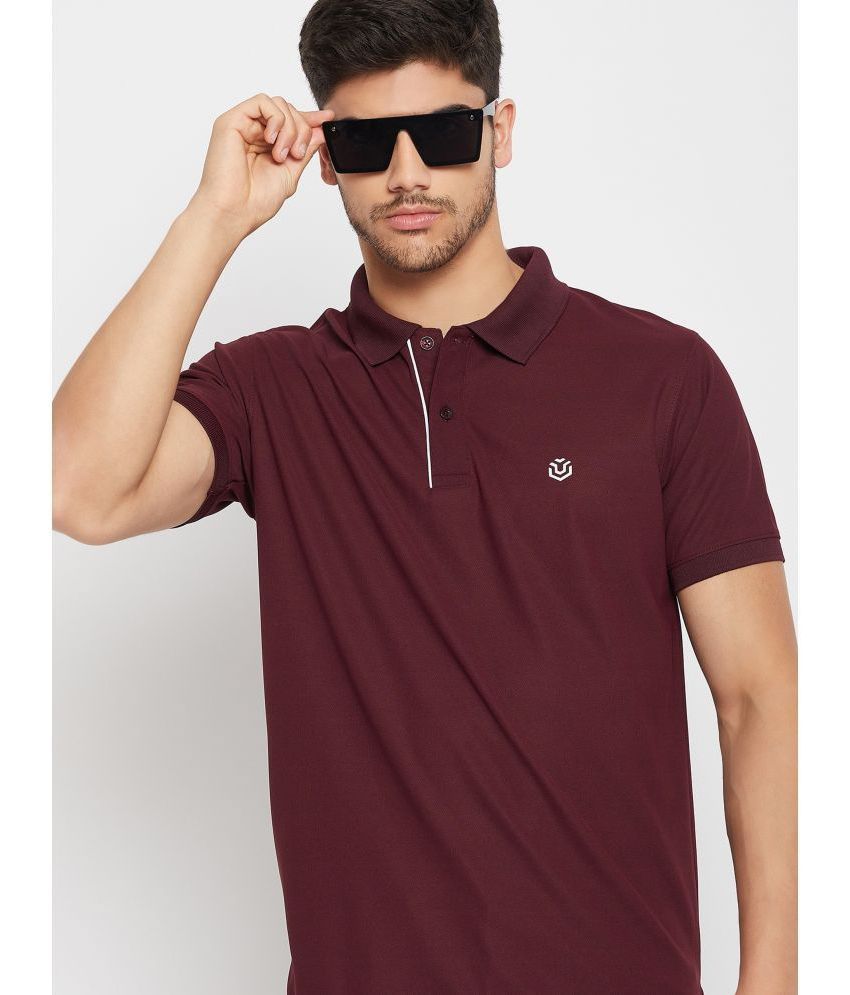     			UNIBERRY - Maroon Cotton Blend Regular Fit Men's Polo T Shirt ( Pack of 1 )