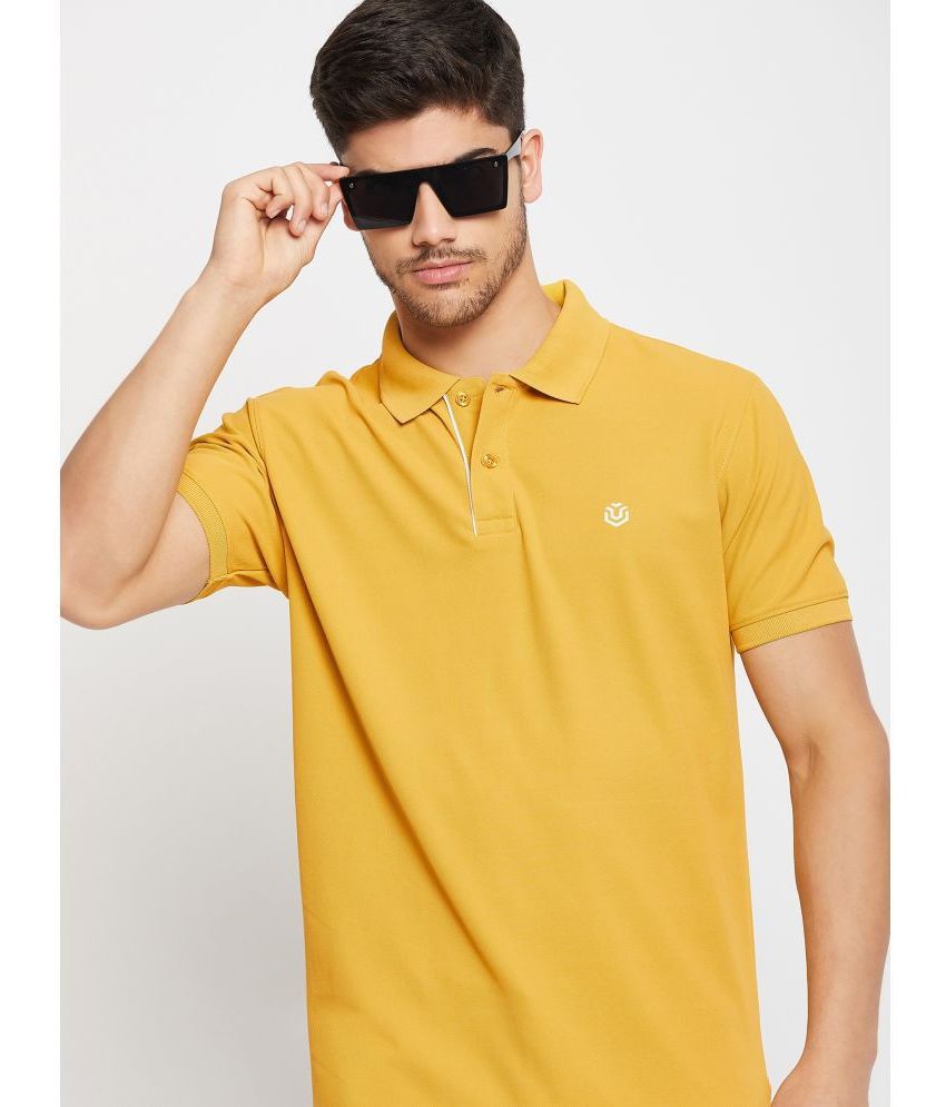     			UNIBERRY - Mustard Cotton Blend Regular Fit Men's Polo T Shirt ( Pack of 1 )