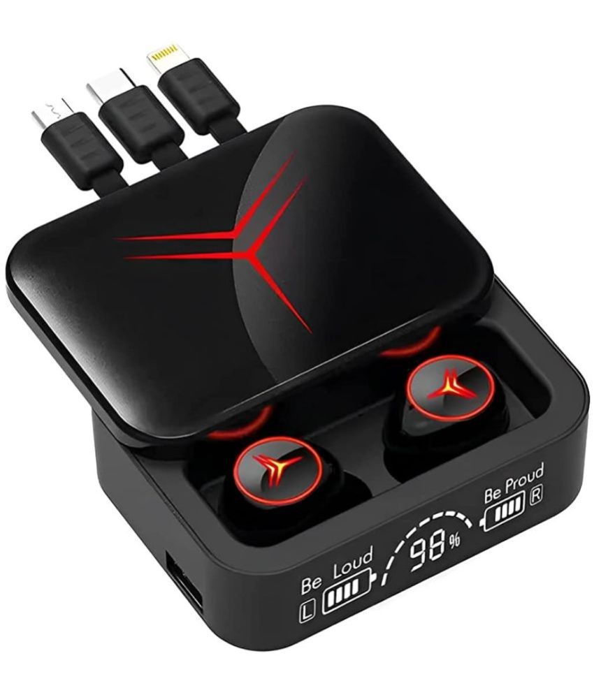     			VERONIC Power Bank Earbuds Bluetooth True Wireless (TWS) In Ear 65 Hours Playback Fast charging,Powerfull bass IPX4(Splash & Sweat Proof) Black
