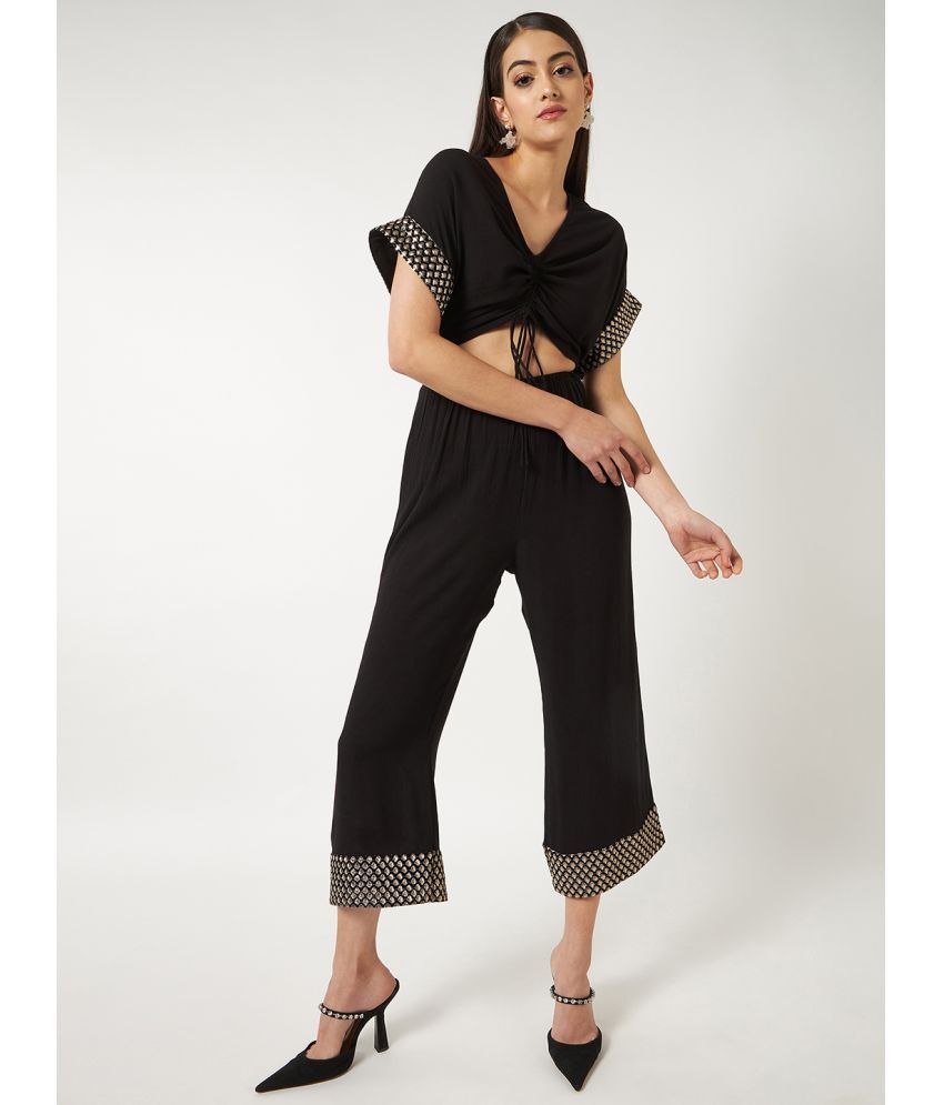     			Zima Leto - Black Rayon Regular Fit Women's Jumpsuit ( Pack of 1 )