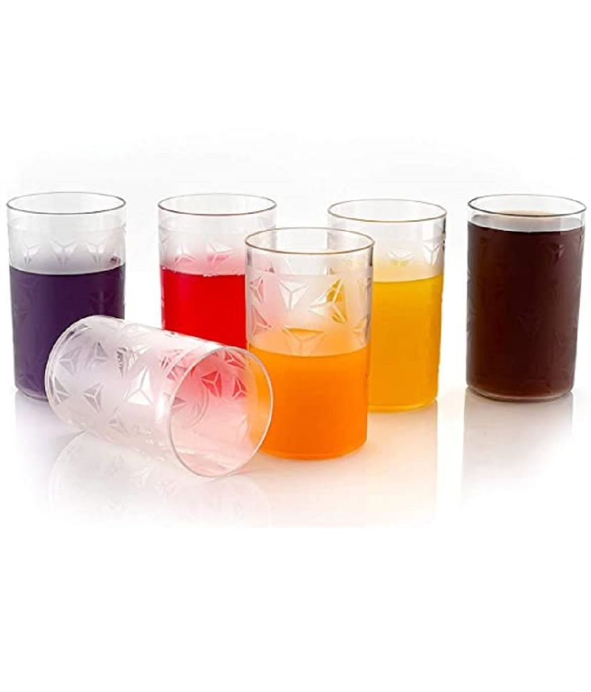     			iview kitchenware - Wate/Juice Plastic Glasses Set 250 ml ( Pack of 6 )