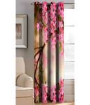 BELLA TRUE Abstract Printed Semi-Transparent Eyelet Curtain 5 ft ( Pack of 1 ) - Multicolor