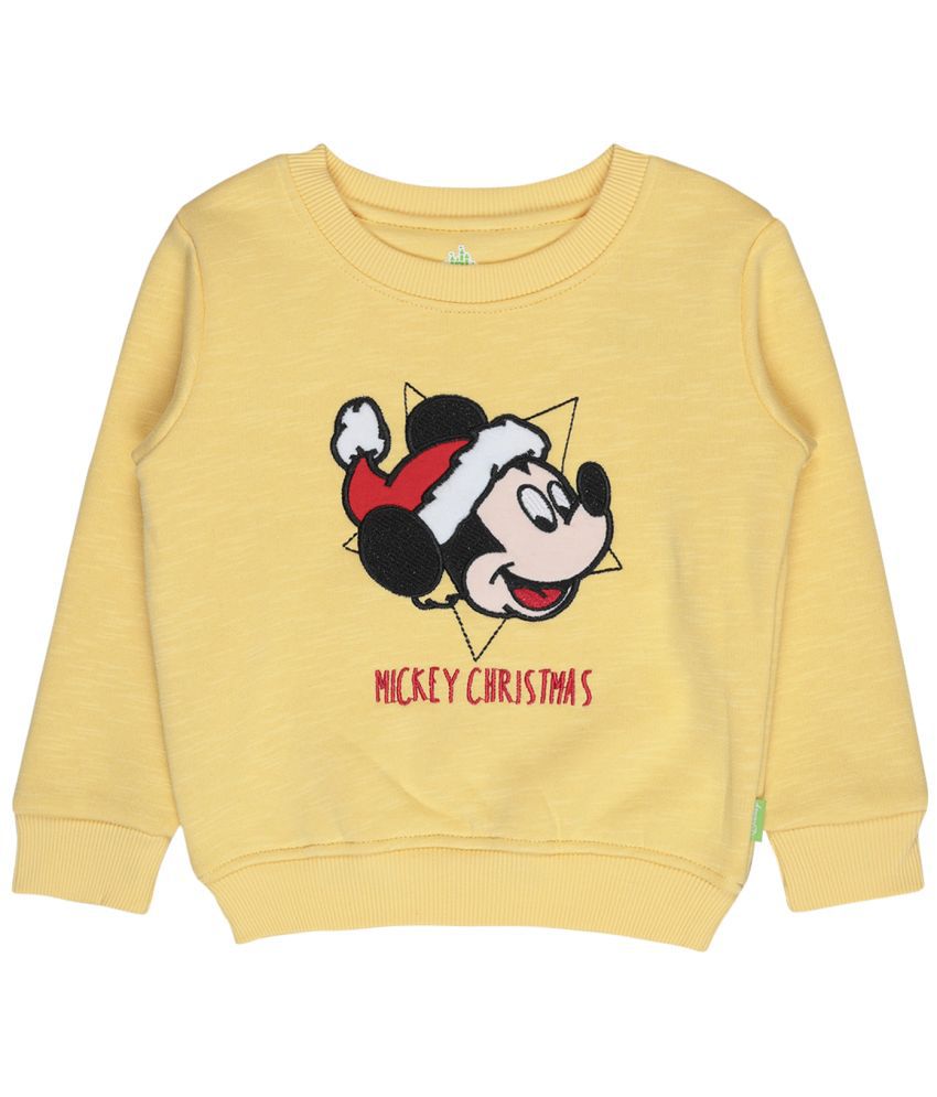     			Bodycare Mickey & Friends Boys Sweat Shirt Round Neck Full Sleeves Solid Pack Of 1- First Lemon