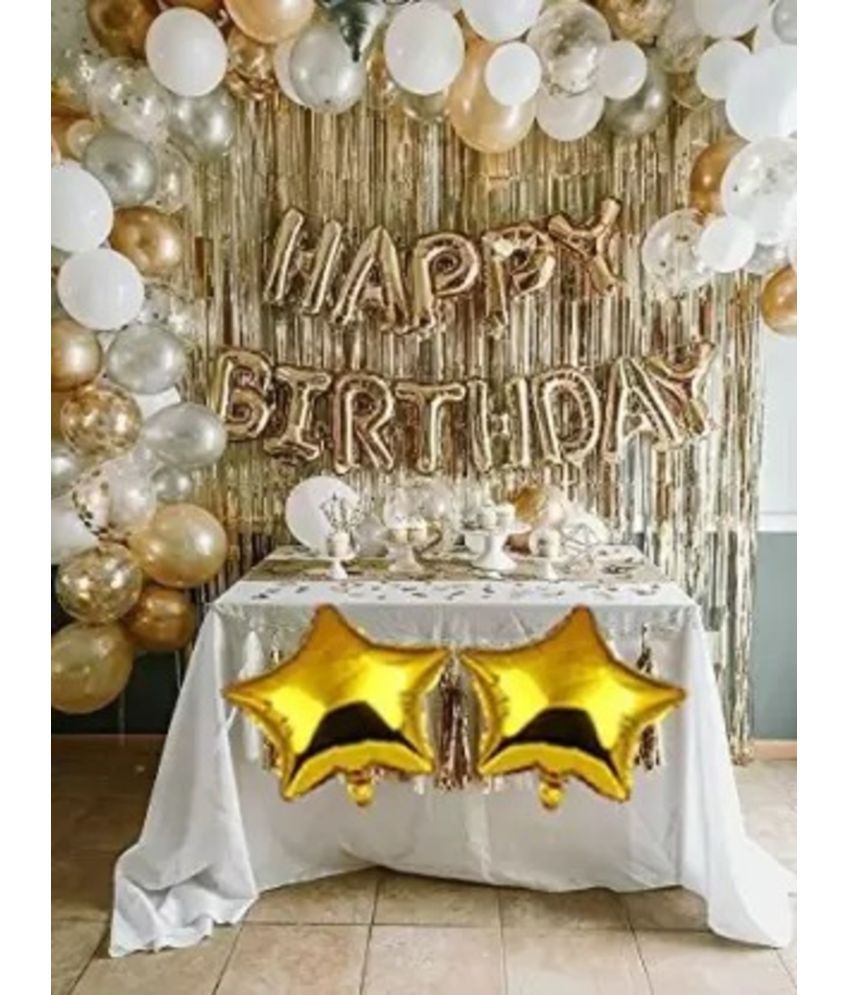     			Devdrishti Products Happy Birthday Decoration Solid Balloon (Multicolor, Pack of 50)