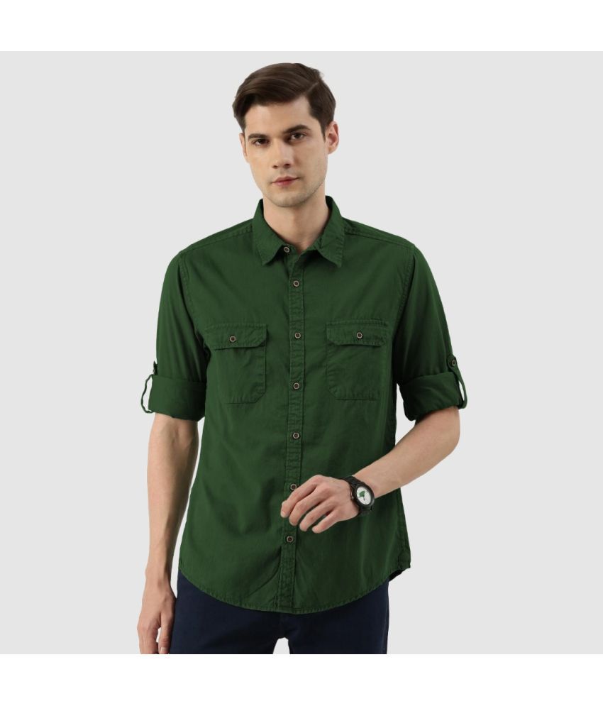     			IVOC - Green 100% Cotton Slim Fit Men's Casual Shirt ( Pack of 1 )