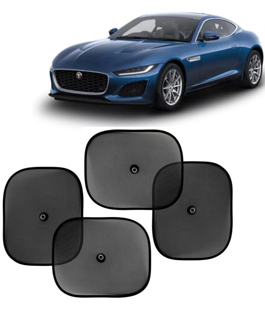     			Kingsway Car Curtain Sticky Sun Shade Universal Use for F Type, 2020 Onwards Model, Color : Black, Mesh, Pack of 4 Piece Car Sun Shades Blinds Cover