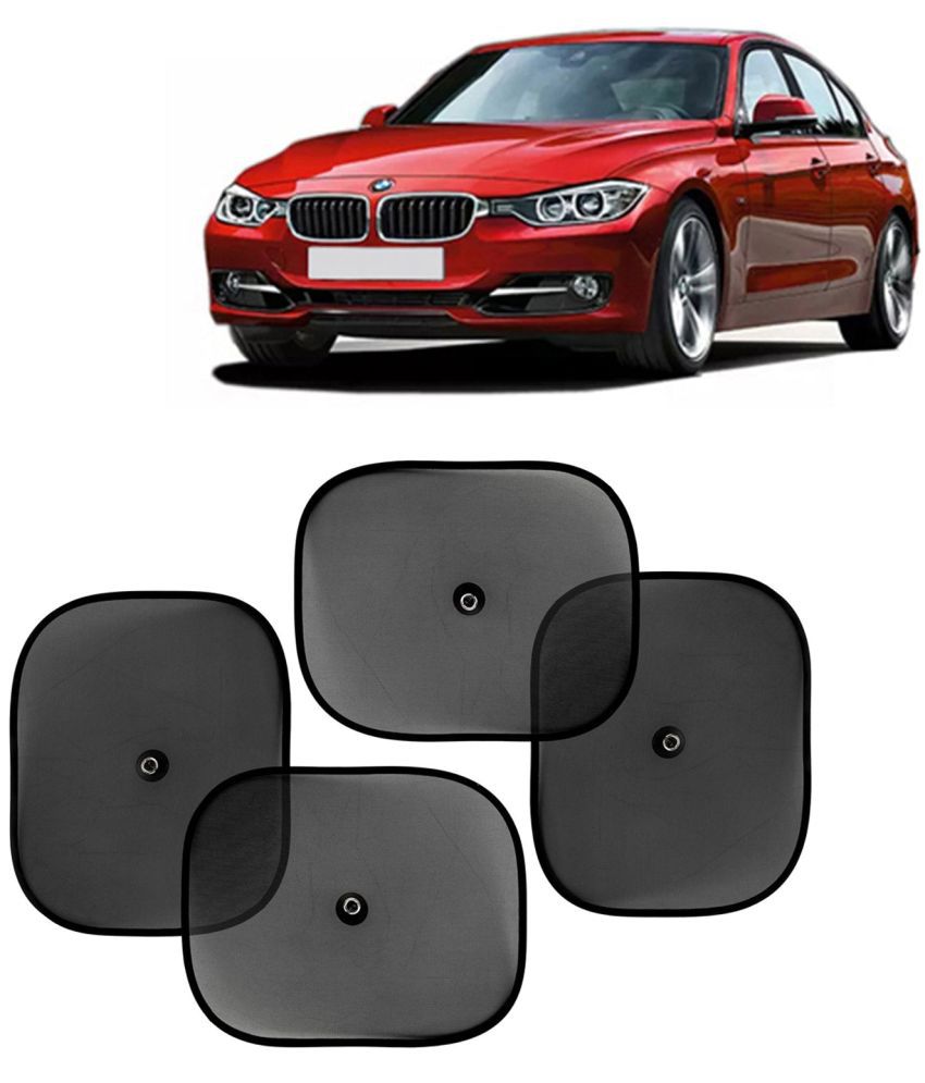     			Kingsway Car Curtain Sticky Sun Shade Universal Use for BMW 3 Series, 2013 - 2018 Model, Color : Black, Mesh, Pack of 4 Piece Car Sun Shades Blinds Cover