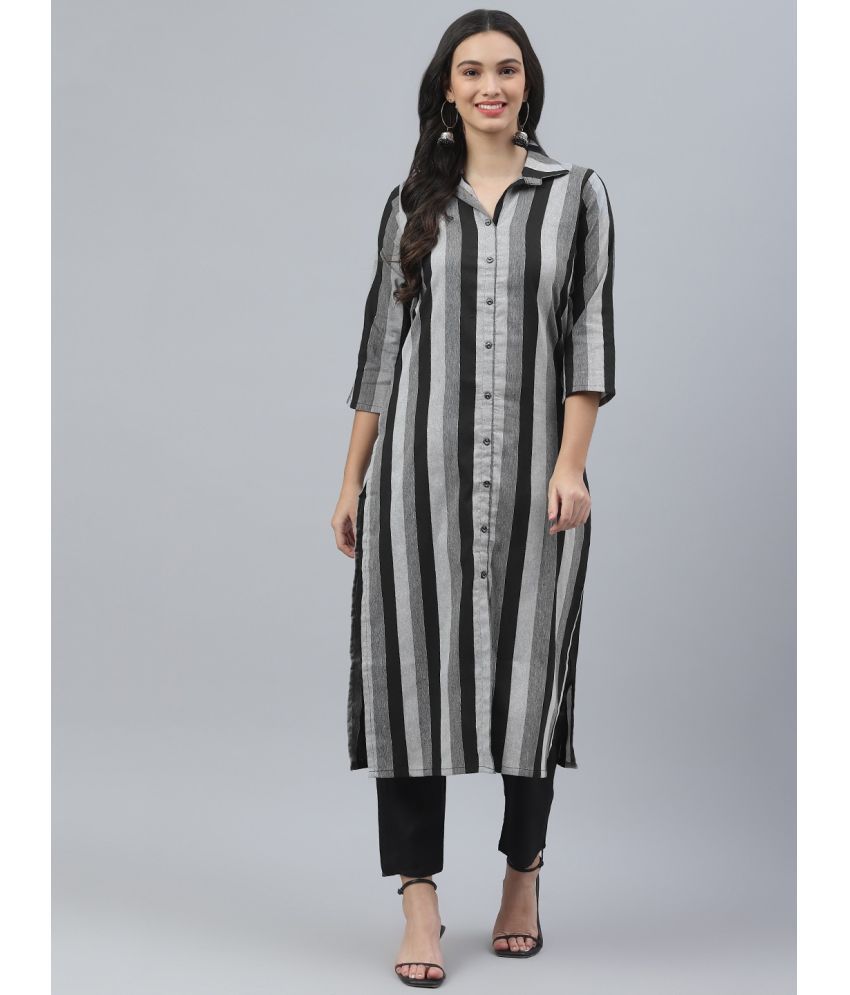     			MEHZEEL FAB - Black A-line Cotton Blend Women's Stitched Salwar Suit ( Pack of 1 )