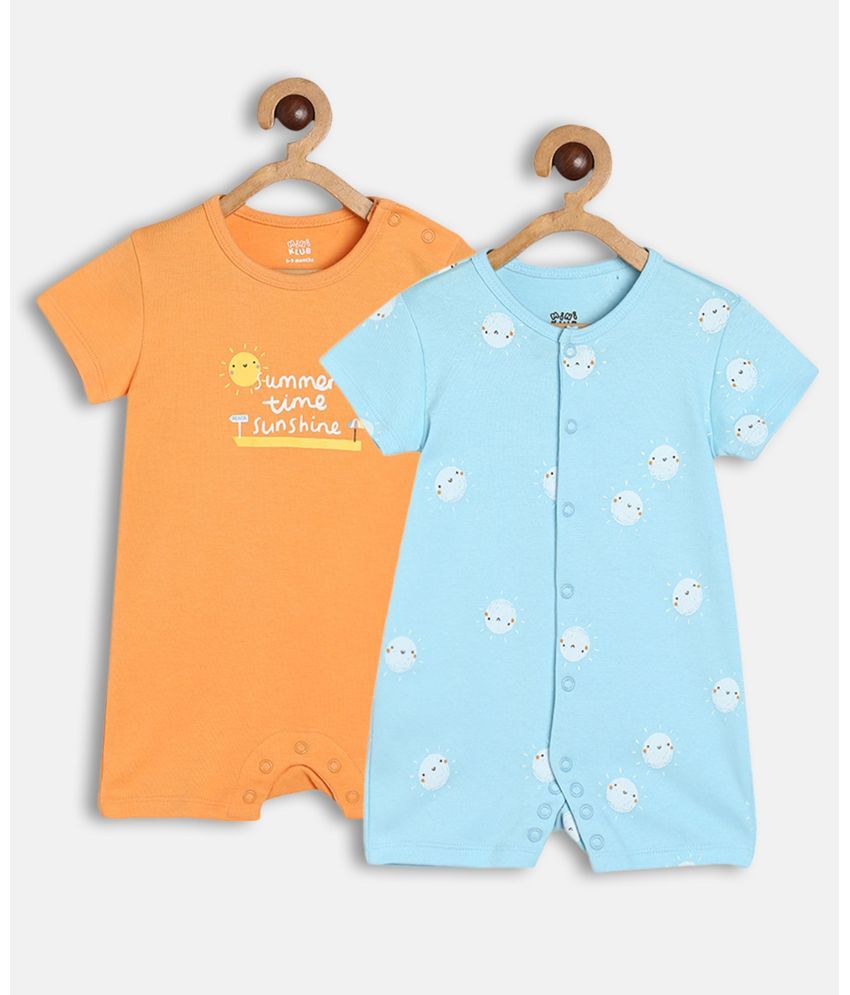     			MINI KLUB - Multicolor Cotton Rompers For Baby Boy ( Pack of 1 )