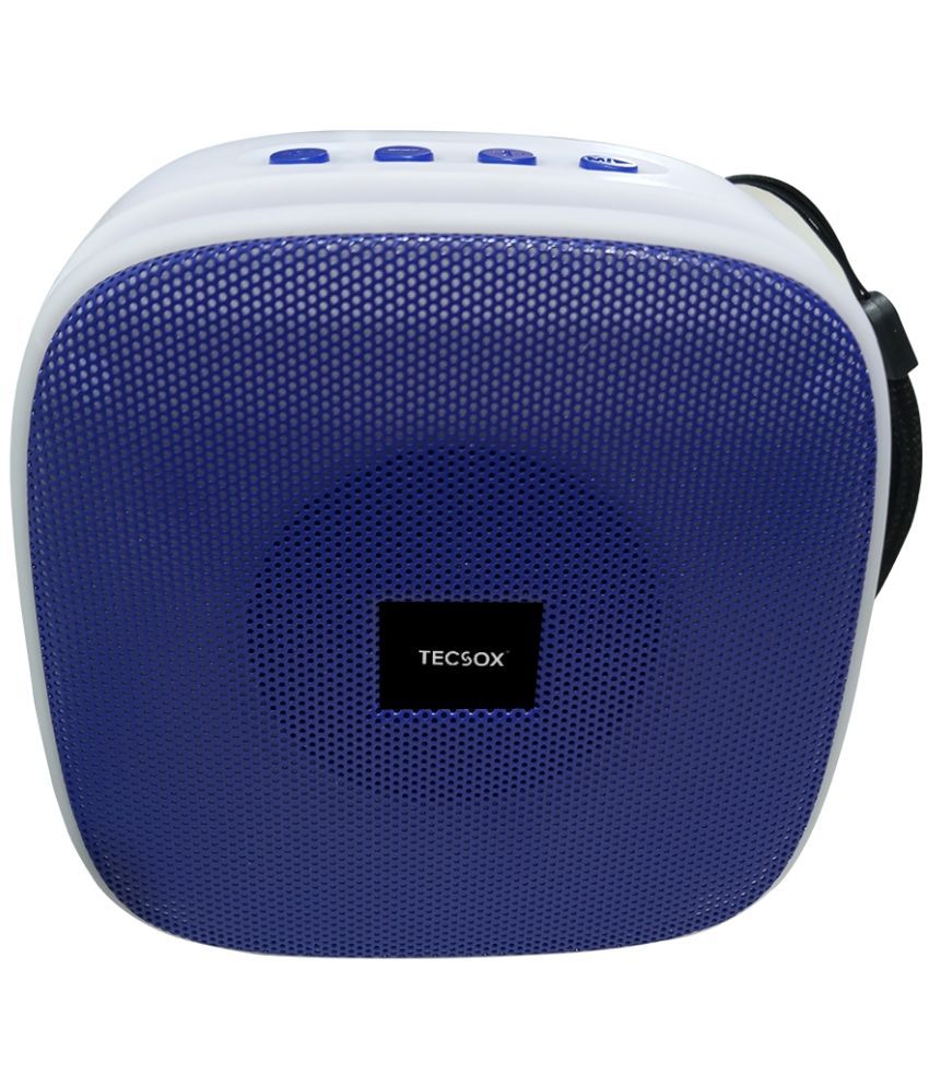     			Tecsox Mini400 Speaker 6 W Bluetooth Speaker Bluetooth v5.0 with USB,SD card Slot,Aux,3D Bass Playback Time 4 hrs Blue