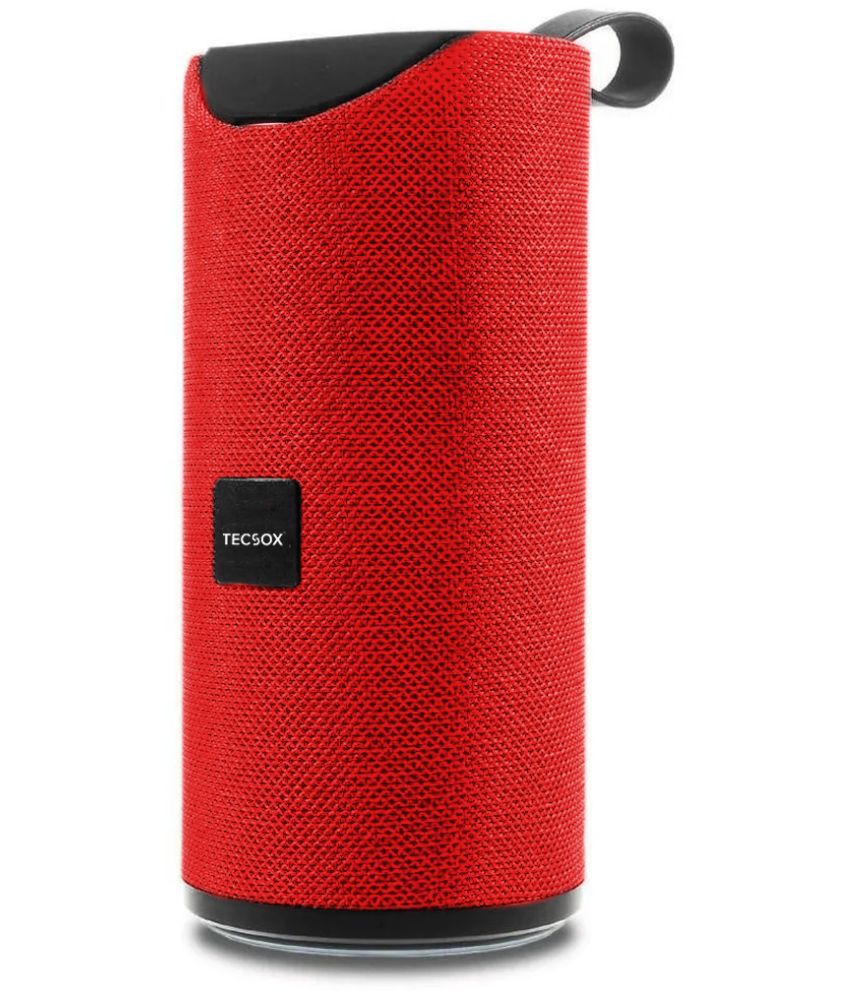     			Tecsox Stone Speaker 5 W Bluetooth Speaker Bluetooth v5.0 with USB,SD card Slot,Aux,3D Bass Playback Time 4 hrs Red