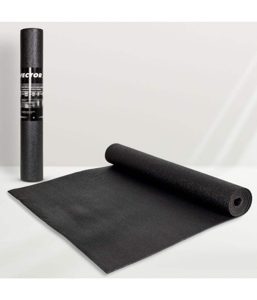     			Vector X - Black PVC Foam Yoga Mat ( Pack of 1 )